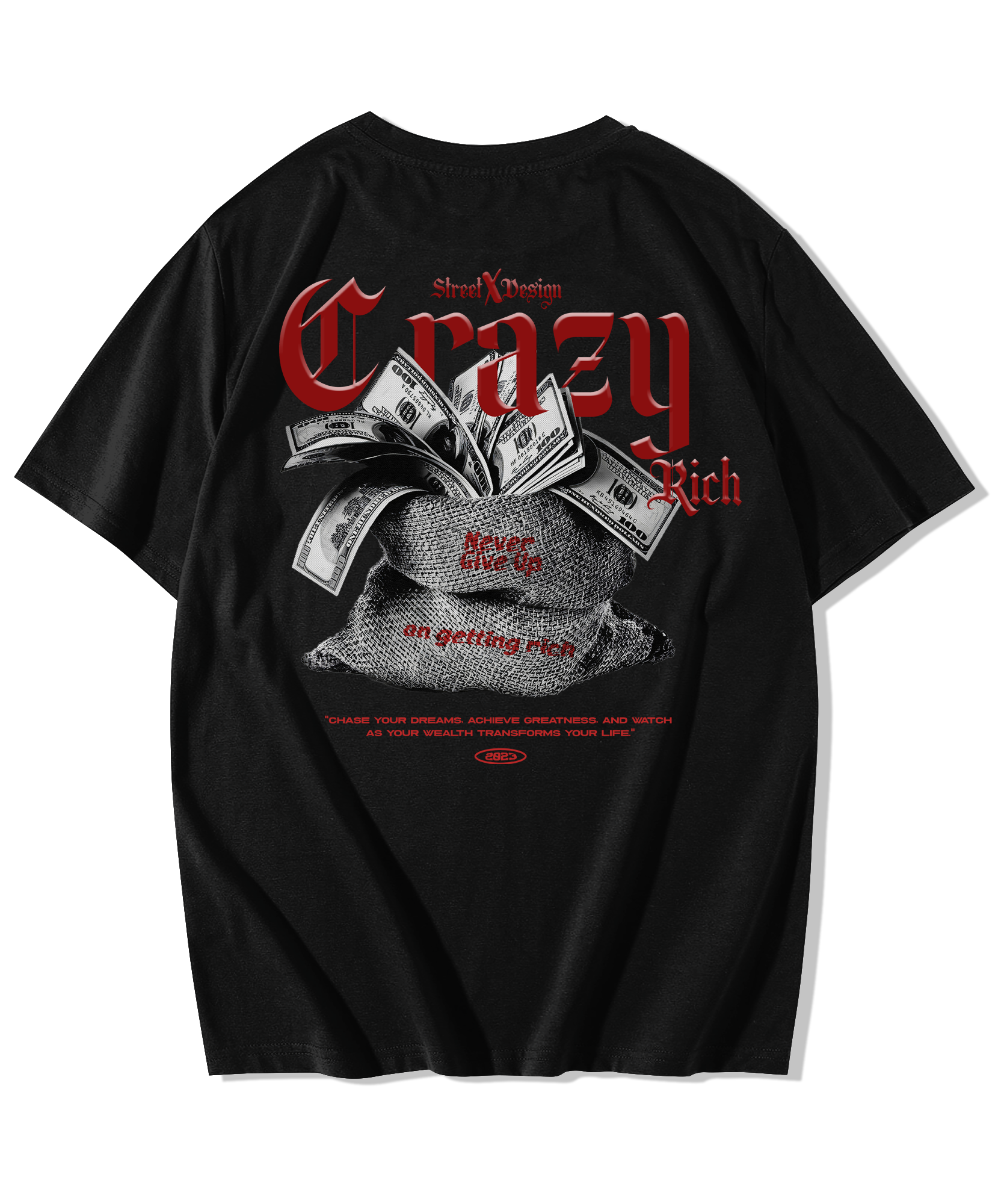Crazy Rich Oversized printed T-Shirt - Alfaq
